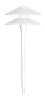 RAB LL2LED6LVYYW 6W LED Fern Pathway Light, 2700K (Residential Warm), 240 Lumens, 81 CRI, Pagoda 2 Tier, White  Finish