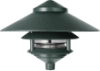 RAB LL323VG 3 Tier Lawn Light with 10" Top Tier, 120V 75W Incandescent Lamp, Verde Green