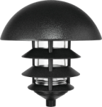 RAB LLD4B/F13 4 Tier Lawn Light with Dome Top, 120V 13 watts Compact Fluorescent Lamp, Black