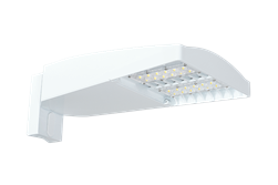 RAB LOT2T110NW/D10/UPA 110W LED LOTBLASTER Area Light, No Photocell, 4000K (Neutral), 11883 Lumens, 72 CRI, 120-277V, Type II Distribution, Dimmable, Universal Pole Adaptor, White Finish