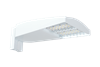 RAB LOT2T65W/D10/UPA/WS2 65W LED LOTBLASTER Area Light, Multi-Level Motion Sensor, 5000K (Cool), 7207 Lumens, 72 CRI, 120-277V, Type II Distribution, Dimmable, Universal Pole Adaptor, White Finish