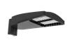 RAB LOT2T65Y/D10/UPA 65W LED LOTBLASTER Area Light, No Photocell, 3000K (Warm), 6666 Lumens, 71 CRI, 120-277V, Type II Distribution, Dimmable, Universal Pole Adaptor, Bronze Finish