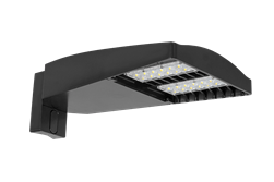 RAB LOT3T110/480/D10/UPA/7PR 110W LED LOTBLASTER Area Light, No Photocell, 5000K (Cool), 13196 Lumens, 480V, Type III Distribution, Dimmable, Universal Pole Adaptor w/ 7 Pin Receptacle, Bronze Finish