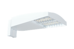 RAB LOT3T110NW/480/D10/UPA 110W LED LOTBLASTER Area Light, No Photocell, 4000K (Neutral), 12342 Lumens, 480V, Type III Distribution, Dimmable, Universal Pole Adaptor, White Finish