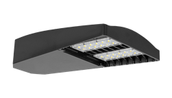 RAB LOT3T110Y/480/D10/5PR 110W LED LOTBLASTER Area Light, No Photocell, 3000K (Warm), 12206 Lumens, 480V, Type III Distribution, Dimmable, 5-Pin Receptacle, Bronze Finish