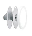 RAB LRFGNLEDW Lens/Reflector Kit, Clear Lens, Compatible with Gooseneck Fixture,  White Finish