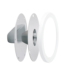 RAB LRFGNLEDW Lens/Reflector Kit, Clear Lens, Compatible with Gooseneck Fixture,  White Finish