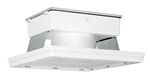 RAB MASI16-100NW/D10 100W 16" x 16" MASI Gas Station Flush Mount Canopy LED Fixture, 4000K (Neutral), No Photocell, 15455 Lumens, 72 CRI, 120-277V, Dimmable Operation, DLC Listed, White Finish