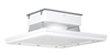 RAB MASI20-160NW/D10 160W 20" x 20" MASI Gas Station Flush Mount Canopy LED Fixture, 4000K (Neutral), No Photocell, 23017 Lumens, 72 CRI, 120-277V, Dimmable Operation, DLC Listed, White Finish