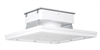 RAB MASI20-200YW/D10 200W 20" x 20" MASI Gas Station Flush Mount Canopy LED Fixture, 3000K (Warm), No Photocell, 27027 Lumens, 71 CRI, 120-277V, Dimmable Operation, DLC Listed, White Finish