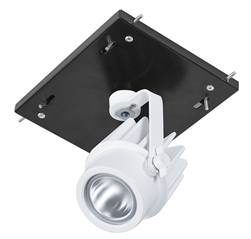 RAB MDLED1X12D10-30YY-B-W 12W LED 1 Fixture Multi-Head Gear Tray, 2700K, 824 Lumens, 90 CRI, 30 Degree Reflector, 0-10V Dimmer, Black Tray/White Head Finish