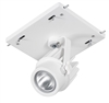 RAB MDLED1X12F-30YY-W 12W LED 1 Fixture Multi-Head Gear Tray, 2700K, 824 Lumens, 90 CRI, 30 Degree Reflector, On/Off Non-Dimming, White Tray/White Head Finish