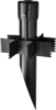 RAB MP17B Mighty Post 17" PVC Mounting Post for Landscape Lighting, Black