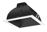 RAB NDLED4S-50Y-B-W 4" New Construction Square Trim Module, 3000K (Warm), 90 CRI, 50 Degree Beam Spread, Black Cone White Trim