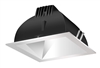 RAB NDLED4S-50YY-M-S 4" New Construction Square Trim Module, 2700K, 90 CRI, 50 Degree Beam Spread, Matte Silver Cone Silver Trim