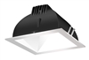 RAB NDLED4S-50YY-W-S 4" New Construction Square Trim Module, 2700K, 90 CRI, 50 Degree Beam Spread, White Cone Silver Trim