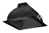 RAB NDLED4S-80Y-B-B 4" New Construction Square Trim Module, 3000K (Warm), 90 CRI, 80 Degree Beam Spread, Black Cone Black Trim