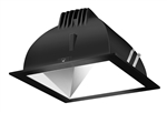 RAB NDLED4S-80Y-S-B 4" New Construction Square Trim Module, 3000K (Warm), 90 CRI, 80 Degree Beam Spread, Specular Silver Cone Black Trim