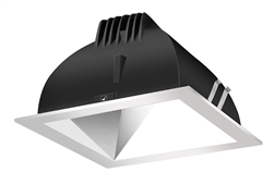 RAB NDLED4S-WYN-S-S 4" New Construction Square Trim Module, 3500K, 90 CRI, Wall Washer, Specular Silver Cone Silver Trim