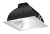 RAB NDLED4S-WYY-M-S 4" New Construction Square Trim Module, 2700K, 90 CRI, Wall Washer, Matte Silver Cone Silver Trim