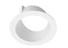 RAB NDTRIM3R40A-W 3" New Construction Round Trimmed Module, 40 Degree Adjustable, White Finish