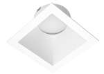 RAB NDTRIM3S50-W 3" New Construction Square Trimmed Module, 50° Downlight, White Finish