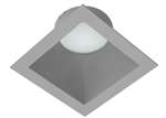 RAB NDTRIM3S80-M 3" New Construction Square Trimmed Module, 80° Downlight, Matte Silver Finish