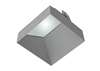 RAB NDTRIM3SW-M-TL 3" New Construction Square Trimless Module, Wall Washer, Matte Silver Finish