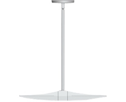 RAB PLED2X10W/UP 2x10W LED Pendant Uplight, 5000K Color Temperature (Cool), White Finish