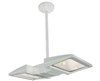 RAB PLED2X18NW 2x18W LED Pendant Mount, 4000K Color Temperature (Neutral), Standard Operation, White Finish