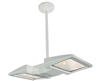 RAB PLED2X20W 2x10W LED Pendant Mount, 5000K Color Temperature (Cool), Standard Operation, White Finish