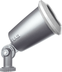 RAB R90MS 150w, Incandescent PAR38 Economical Landscape Flood Light with Gasket, Silver Gray