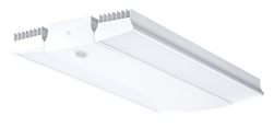 RAB RAIL225W/D10/WS4 225W Rail LED High Bay with Multi-Level Motion Sensor, V Hooks Mount, 5000K (Cool), 27260 Lumens, 74 CRI, 120-277V, Dimmable, DLC Listed, White Finish