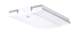 RAB RAIL95YNW/D10/WS2 95W Rail LED High Bay with Multi-Level Motion Sensor, V Hooks Mount, 3500K, 10053 Lumens, 82 CRI, 120-277V, Dimmable, DLC Listed, White Finish