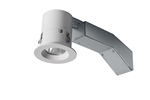 RAB RDLED2R8-20YN-TW 2" Round Remodeler LED, 9W, 3500K, 695 Lumens, 82 CRI, 20 Degree Beam Spread, 1/2" Trim, TRIAC Compatible, White Trim