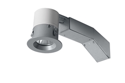 RAB RDLED2R8-WYN-TS 2" Round Remodeler LED, 9W, 3500K, 655 Lumens, 82 CRI, Wall Washer, 1/2" Trim, TRIAC Compatible, Silver Trim