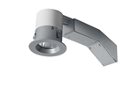 RAB RDLED2R8-WYY-TS 2" Round Remodeler LED, 9W, 2700K, 544 Lumens, 82 CRI, Wall Washer, 1/2" Trim, TRIAC Compatible, Silver Trim