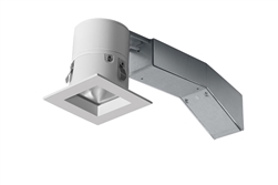 RAB RDLED2S8-20Y-TW 2" Square Remodeler LED, 9W, 3000K, 595 Lumens, 83 CRI, 20 Degree Beam Spread, 1/2" Trim, TRIAC Compatible, White Trim