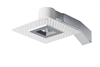 RAB RDLED2S8-20YN-TLS 2" Square Remodeler LED, 9W, 3500K, 664 Lumens, 82 CRI, 20 Degree Beam Spread, Trimless Look, TRIAC Compatible, Silver Trim