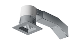 RAB RDLED2S8-20YN-TS 2" Square Remodeler LED, 9W, 3500K, 664 Lumens, 82 CRI, 20 Degree Beam Spread, 1/2" Trim, TRIAC Compatible, Silver Trim