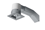 RAB RDLED2S8-WYN-TS 2" Square Remodeler LED, 9W, 3500K, 647 Lumens, 82 CRI, Wall Washer, 1/2" Trim, TRIAC Compatible, Silver Trim