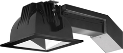 RAB RDLED4S12-80YN-S-B 4" Square Remodeler LED, 12W, 3500K, 886 Lumens, 90 CRI, 80 Degree Beam Spread, TRIAC Dimming Driver, Specular Silver Cone Black Trim