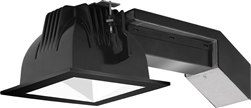 RAB RDLED4S12E-80Y-W-B 4" Square Remodeler LED, 12W, 3000K (Warm), 844 Lumens, 90 CRI, 80 Degree Beam Spread, ELV Dimming Driver, White Cone and Black Trim