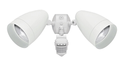 RAB STL3HBLED2X13YW 26W LED Floodlight with Sensor, With Photocell, 3000K (Warm), 1324 CRI, 120-277V, White Finish