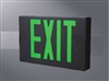 Sure Lites APX6GBK Thermoplastic LED Exit and Emergency Light, AC Only, No Battery, Green Letters, Black Housing