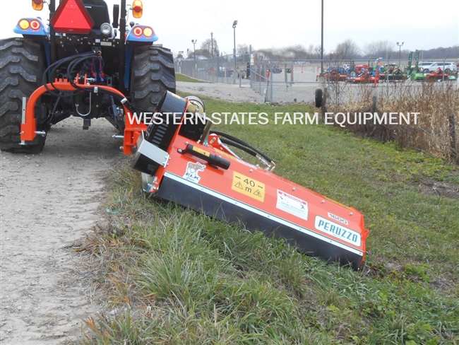 Peruzzo Elk Cross 1800, 6' Orange Ditch Bank Mower