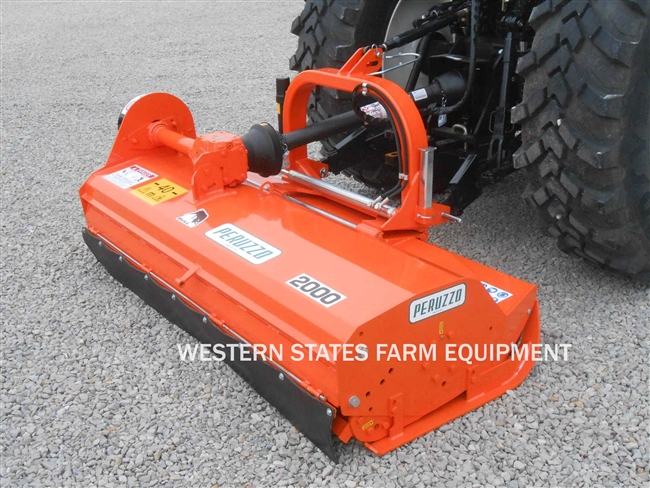 Peruzzo Bull 2000 Flail Mower, Painted Kubota Orange