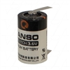 Fanso ER14250H/T 1/2AA size 3.6V 1200mAh Lithium Thionyl Chloride Battery - Bobbin Type with Solder Tags
