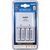 Sanyo 4 Cell Charger + 4 Eneloop replaces NCMQN04A20-4S