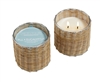 Blu Eucalyptus 2 Wick Hand Woven Glass Candle 12oz Ctn 6